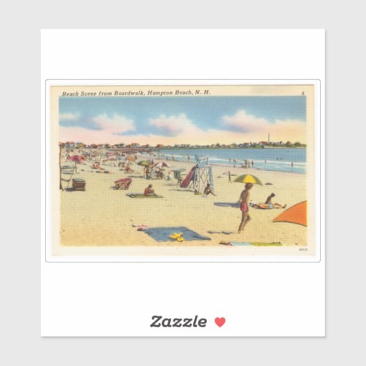  Hampton Beach Briefkaart Sticker (Vel)