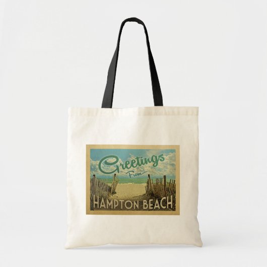 Hampton Beach Canvas tas Vintage Travel (Voorkant)