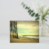 Hampton Beach Fence Briefkaart (Staand voorkant)