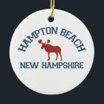 Hampton Beach - Moose Design. Keramisch Ornament<br><div class="desc">Hampton Beach - Moose Design.</div>