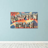 Hampton Beach, New Hampshire - Large Letter Canvas Afdruk (Insitu (Houten vloer))
