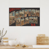 Hampton Beach, New Hampshire - Large Letter Poster (Keuken)