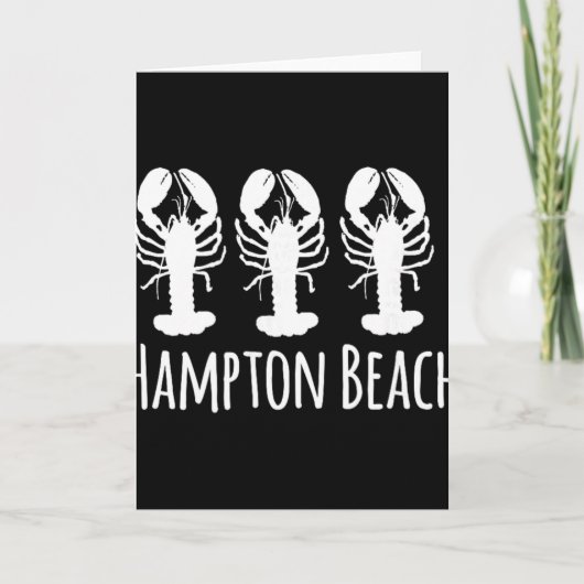 Hampton Beach New Hampshire Lobster Nautical Coast Kaart (Voorkant)