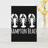Hampton Beach New Hampshire Lobster Nautical Coast Kaart (Gele Bloem)