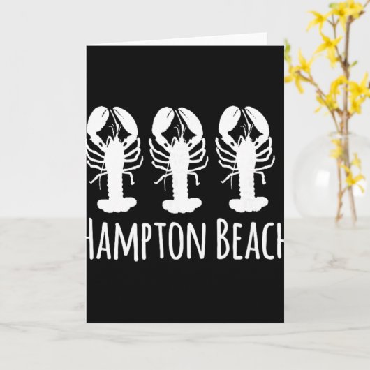 Hampton Beach New Hampshire Lobster Nautical Coast Kaart (Gele Bloem)