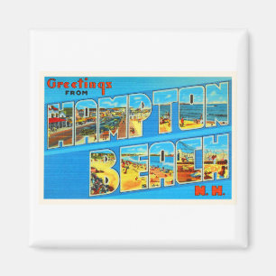 Hampton Beach New Hampshire NH Old Travel Souvenir Magneet