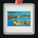 Hampton Beach New Hampshire Old Travel Souvenir Metalen Ornament<br><div class="desc">Hampton Beach,  New Hampshire NH

Een nostalgisch,  vintage reissouvenir briefkaart afbeelding,  een authentiek retrodesign. Groeten van de Amerikaanse Travelog Virtual Touring Company!</div>