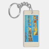 Hampton Beach New Hampshire Old Travel Souvenir Sleutelhanger (Voorkant Links)