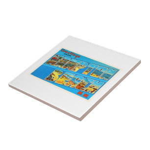 Hampton Beach New Hampshire Old Travel Souvenir Tegeltje