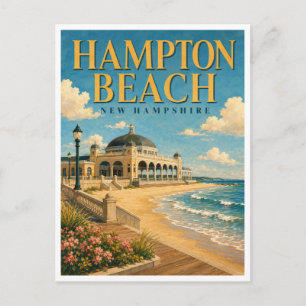 Hampton Beach New Hampshire Schelp GeoSaga Briefkaart
