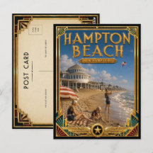 Hampton Beach New Hampshire Vintage Art Deco