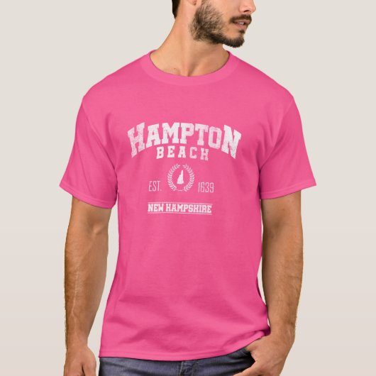 Hampton Beach NH New Hampshire throwback T-shirt (Voorkant)