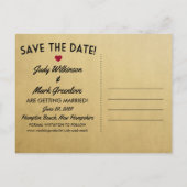 Hampton Beach Save the Date Nautical Aankondigingskaart (Achterkant)