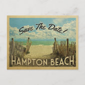 Hampton Beach Save the Date  Nautical Aankondigingskaart (Voorkant)