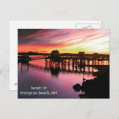 Hampton Beach Sunset Briefkaart (Voorkant / Achterkant)