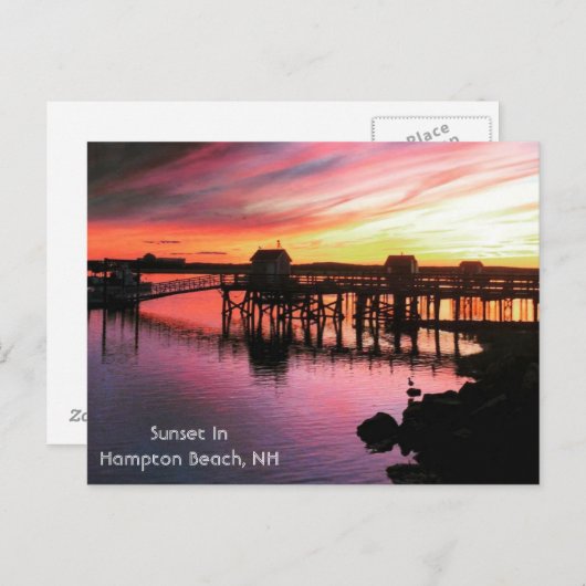 Hampton Beach Sunset Briefkaart (Voorkant / Achterkant)
