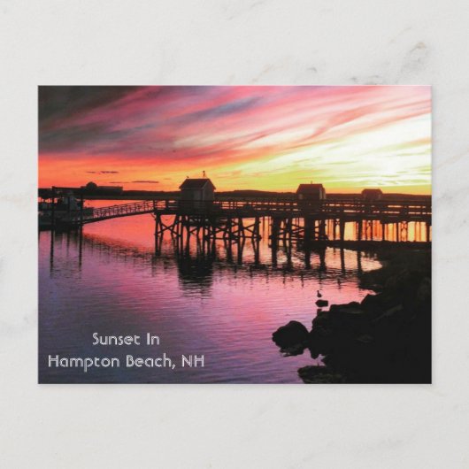 Hampton Beach Sunset Briefkaart (Voorkant)