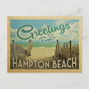 Hampton Beach Vintage Travel Briefkaart