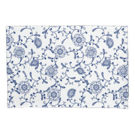 Hampton Blue en White Floral Pattern Kussensloop