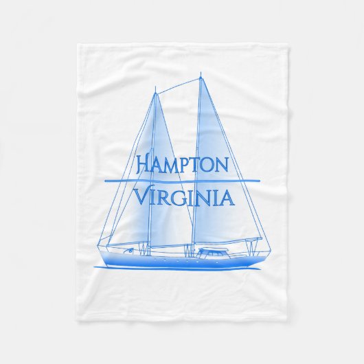 Hampton Coastal Nautical Sailing Sailor Fleece Deken (Voorkant)