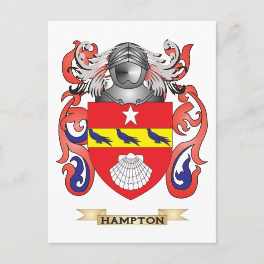 Hampton Coat of Arms (familiewapen) Briefkaart (Voorkant)