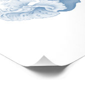 Hampton Coral zacht blauw Foto Afdruk (Hoek)