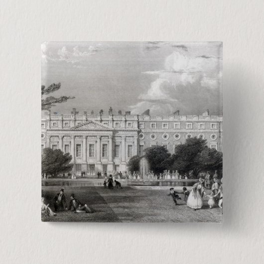 Hampton Court Palace Vierkante Button 5,1 Cm (Voorkant)