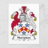 Hampton Family Crest Briefkaart (Voorkant)