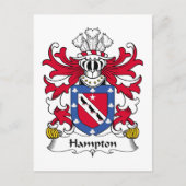 Hampton Family Crest Briefkaart (Voorkant)