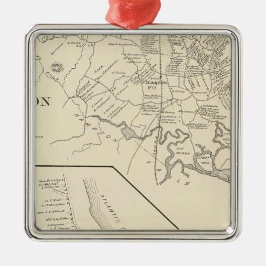 Hampton, Hampton Beach Metalen Ornament (Voorkant)