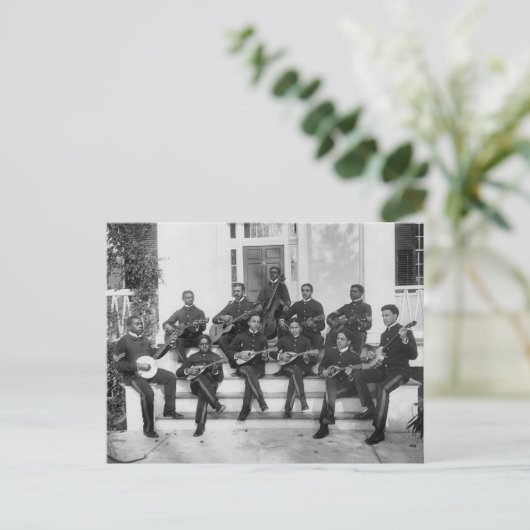 Hampton Institute Musicians, jaren 1890 Briefkaart (Staand voorkant)