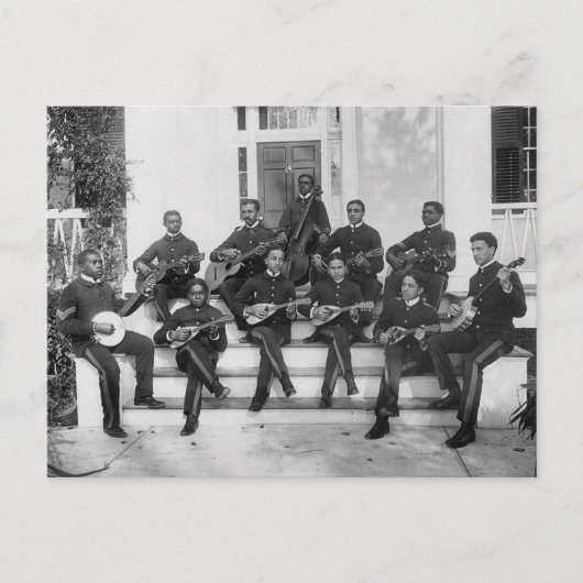 Hampton Institute Musicians, jaren 1890 Briefkaart (Voorkant)