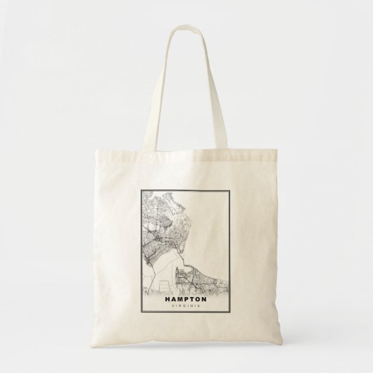 Hampton Map Tote Bag (Voorkant)