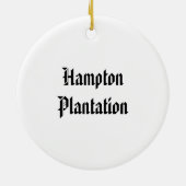 Hampton Plantation Keramisch Ornament (Achterkant)