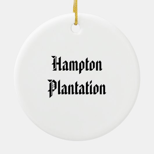 Hampton Plantation Keramisch Ornament (Achterkant)