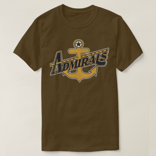 Hampton Roads Admirals Retro overlijden ijshockey T-shirt (Design voorkant)