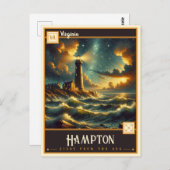 Hampton, Virginia |  BRIEFKAART (Voorkant / Achterkant)
