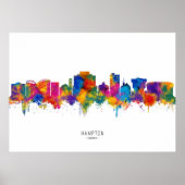 Hampton Virginia Skyline Poster (Voorkant)