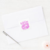 Hamptons Bachelorette Meisjes weekend Vierkante Sticker (Envelop)