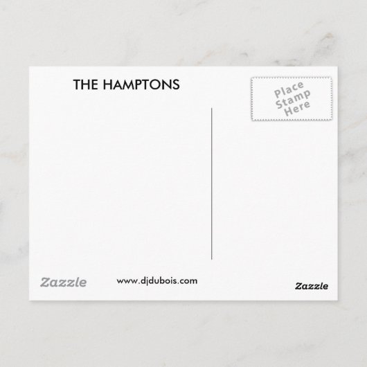 Hamptons "Beach"-BRIEFKAART Briefkaart (Achterkant)
