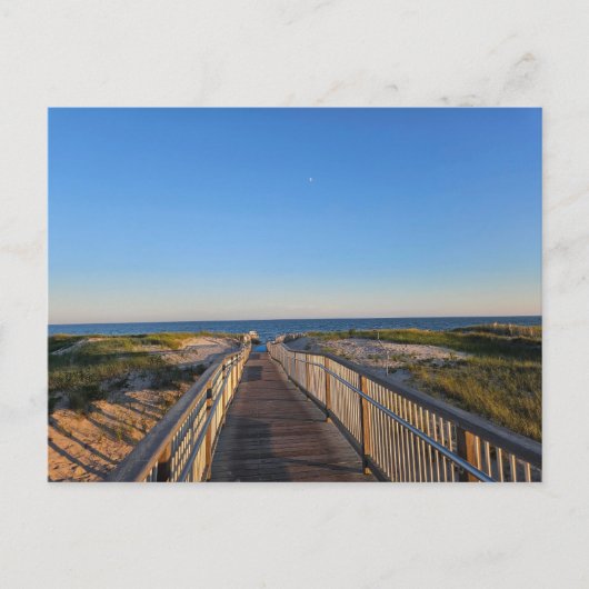 Hamptons Beach Sand Ocean Boardwalk Briefkaart (Voorkant)