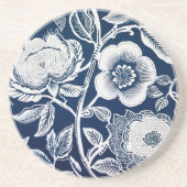 Hamptons Blauw Wit Zandsteen Onderzetter (Voorkant)