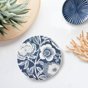 Hamptons Blauw Wit Zandsteen Onderzetter