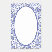 Hampton's Blue White Paisley Patterned Post-it® Notes (Voorkant)