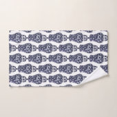 Hamptons Marine Indigo Blauw Wit Ginger Jar Patroo Bad Handdoek (Handdoek)