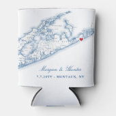 Hamptons Montauk Huwelijksgunst Drink Houder Blikjeskoeler (Voorkant)