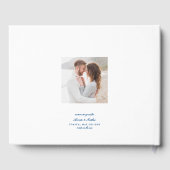 Hamptons Montauk Marine Blauw Bestemming Bruiloft Gastenboek (Achterkant)