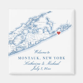 Hamptons Montauk Trouwfavoriet Magneet