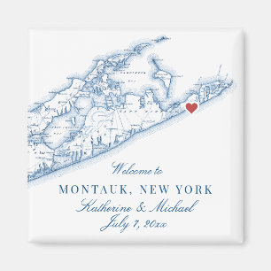Hamptons Montauk Trouwfavoriet Magneet