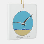 Hamptons, New York Zee Gull over Beach Keramisch Ornament (Rechts)